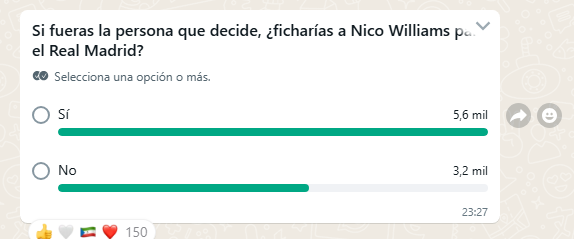Encuesta en WhatsApp