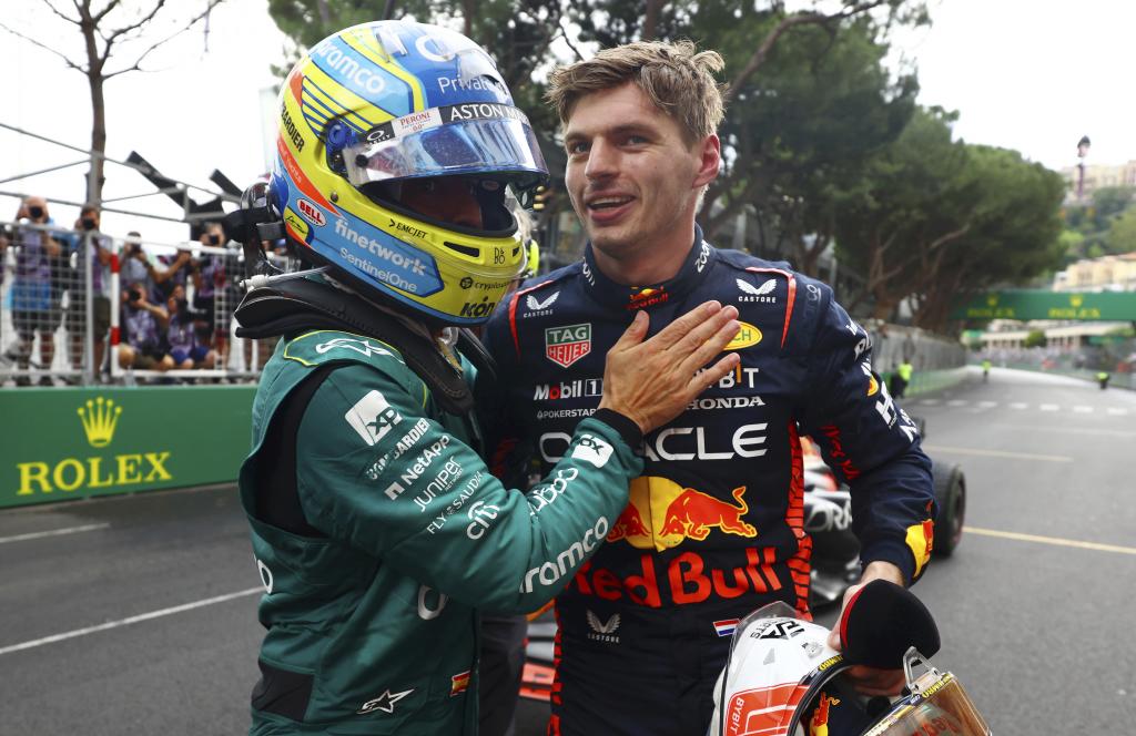 Alonso y Verstappen, en 2023.