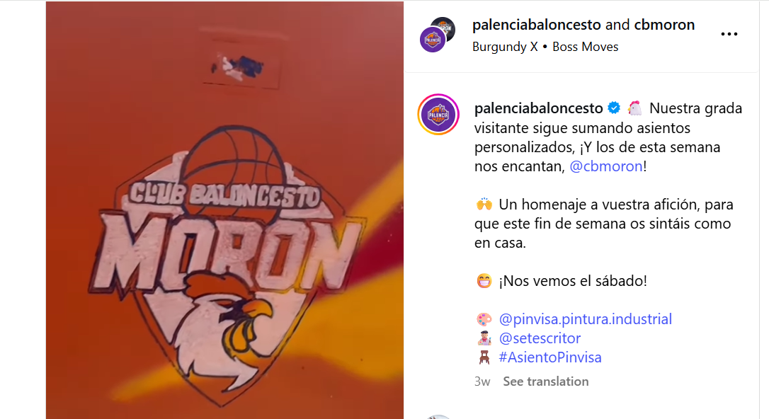 Morón basketball seat.