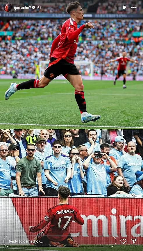 The photo that Garnacho published to thin the atmosphere in Manchester United a little more