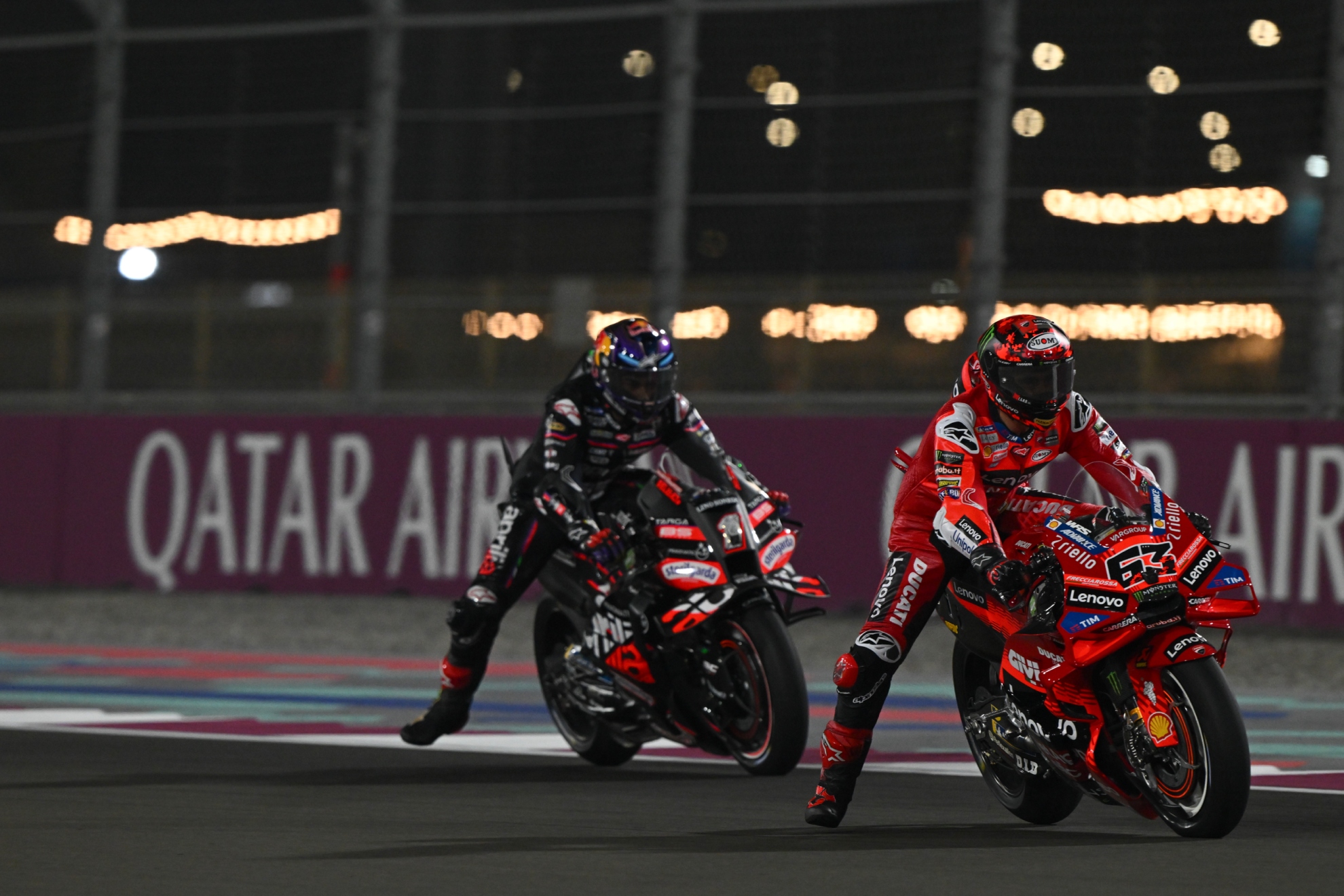 Jorge Martín, tras Pecco Bagnaia, en Qatar.