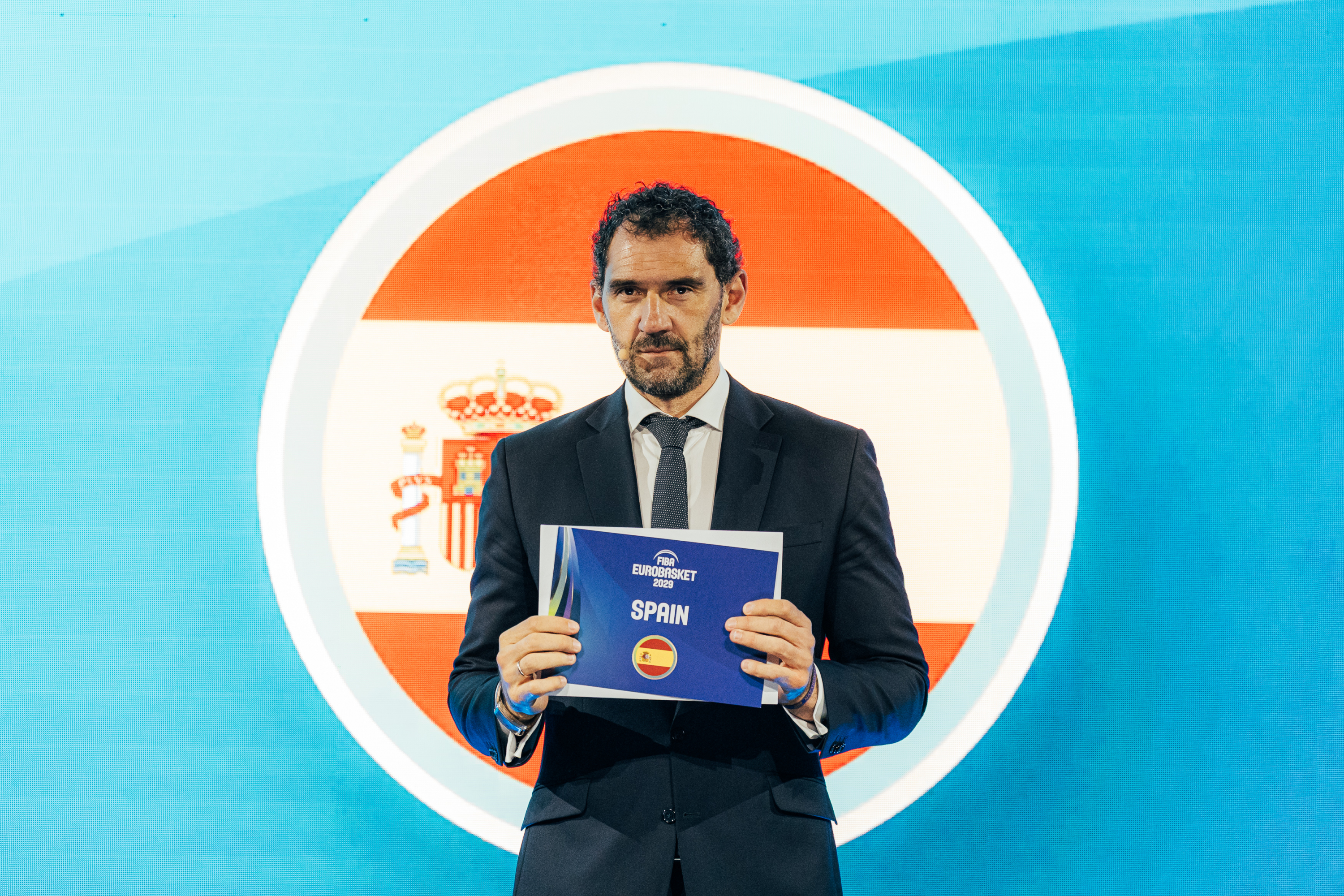 Jorge Garbajosa, après avoir annoncé que l'Espagne organisera l'Eurobasket 2029