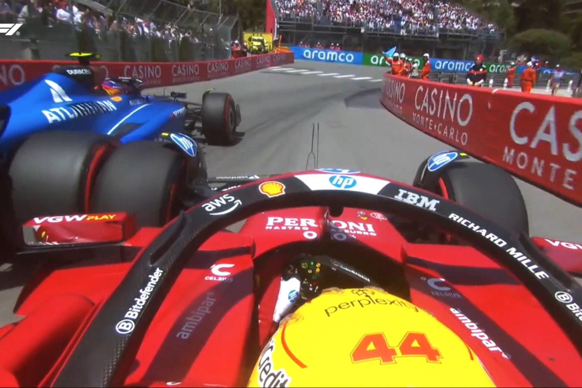 Hamilton y Sainz.