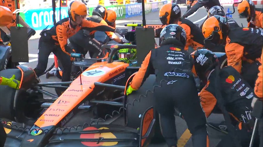 Norris, en una de sus paradas, ganador en Mónaco.