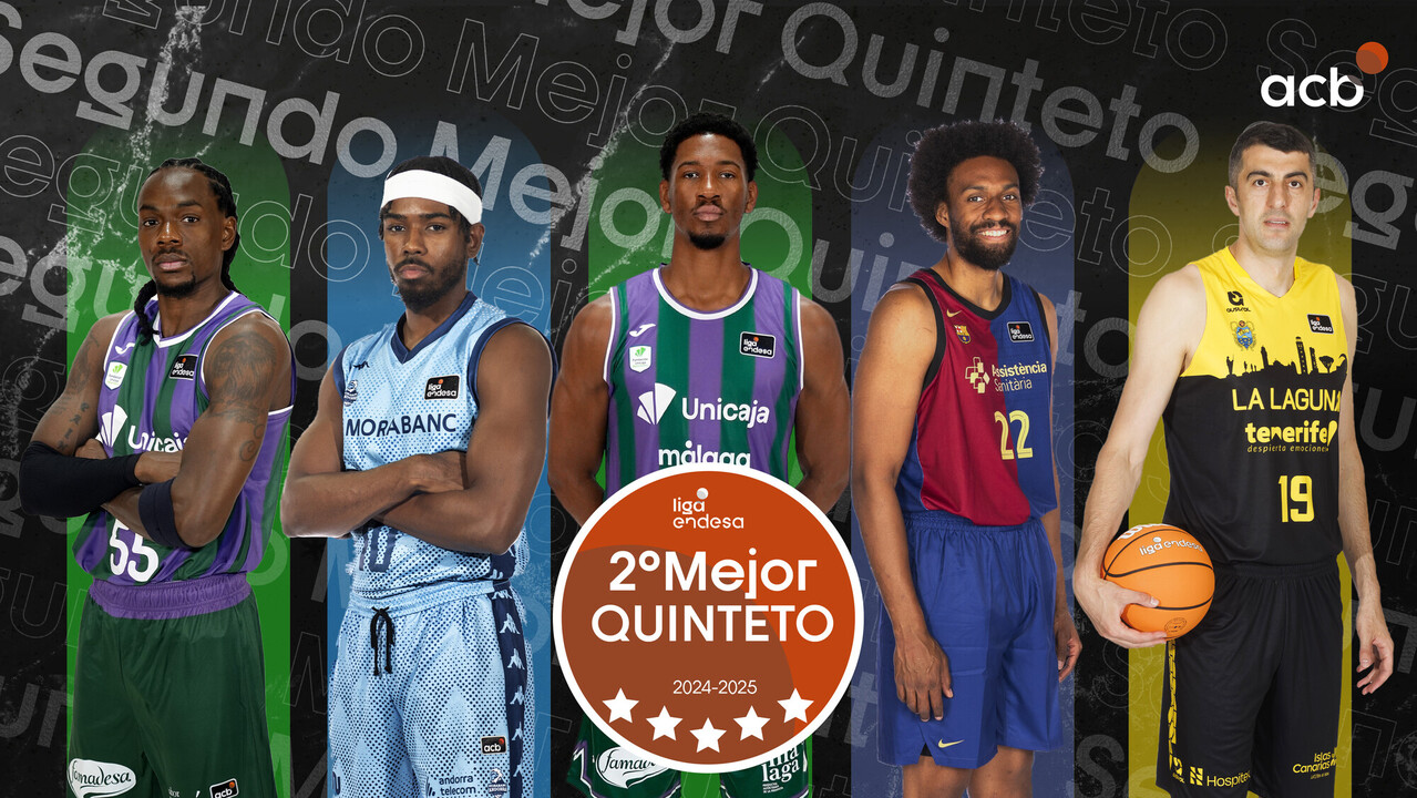 Perry, Harding, Taylor, Parker et Shermadini, dans le deuxième meilleur quintette de la Ligue Endesa.