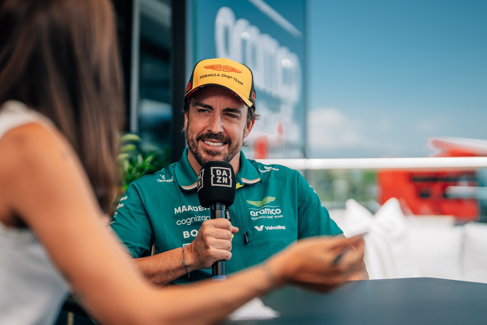 Alonso, este jueves, en el GP de España 2025.