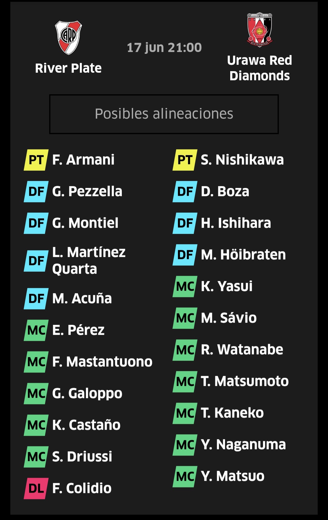 River Plate debuta el 17 de junio en el Lumen Field de Seattle.