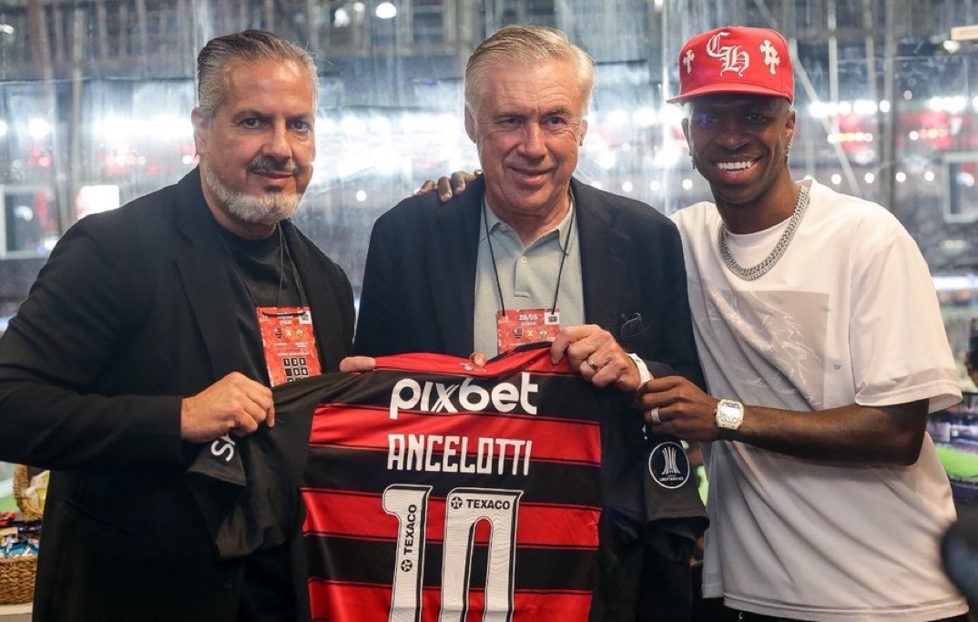 Ancelotti, junto a Vinicius en Maracaná