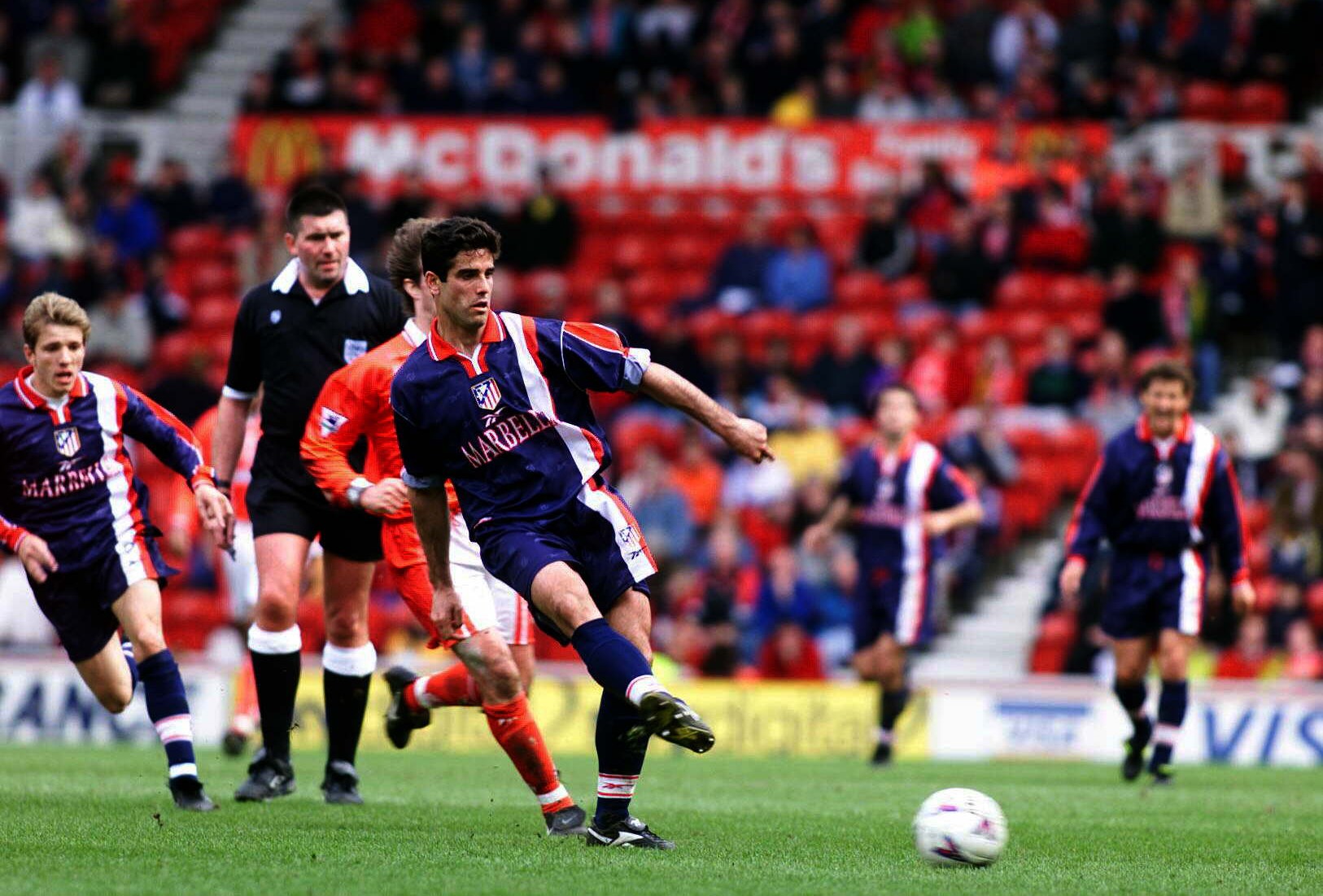 Con el Atlético, en un amistoso frente al Middlesbrough.