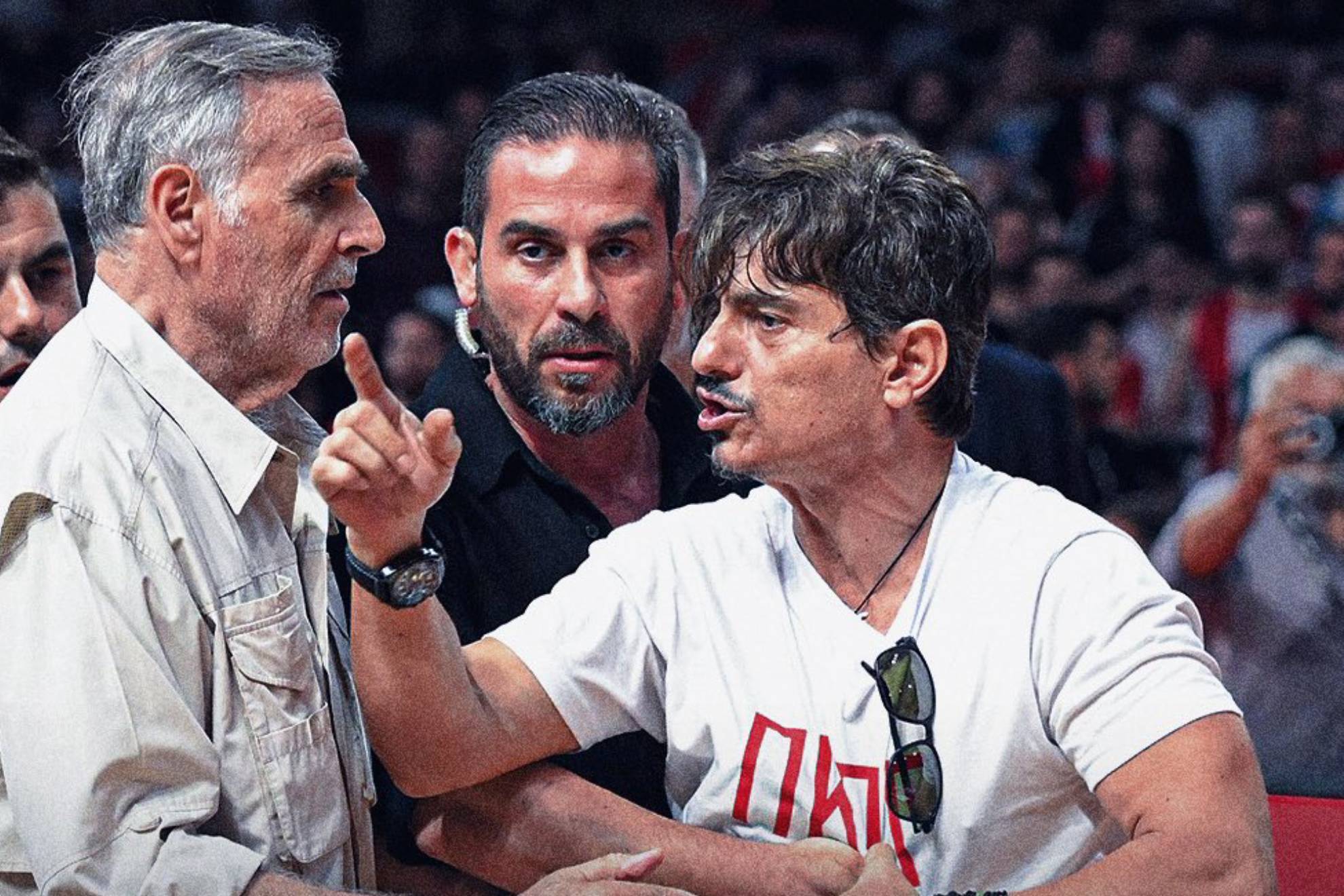 Dimitris Giannakopoulos, lors du deuxième match de la finale de la Ligue grecque.