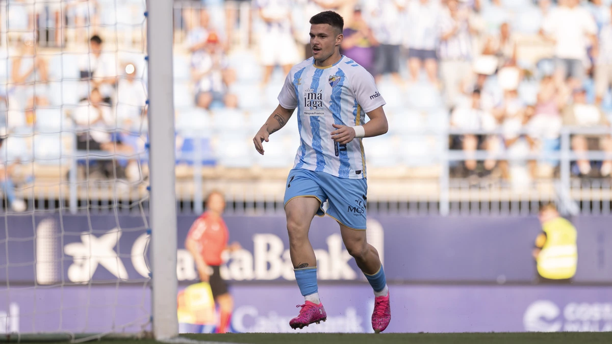 Rafa Rodríguez, con el Málaga