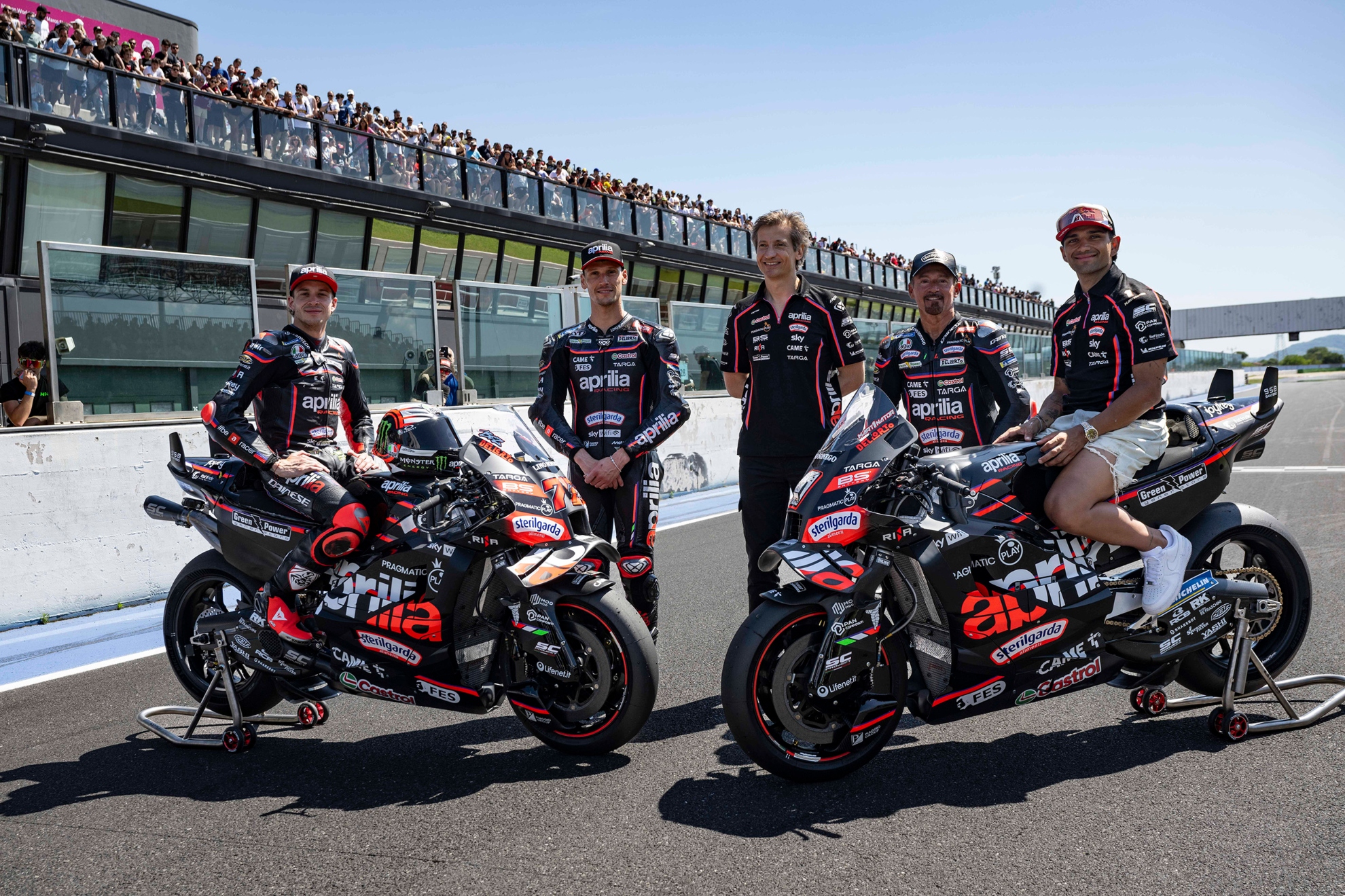 Bezzecchi, Savadori, Rivola, Biaggi y Jorge Martín, en Misano.