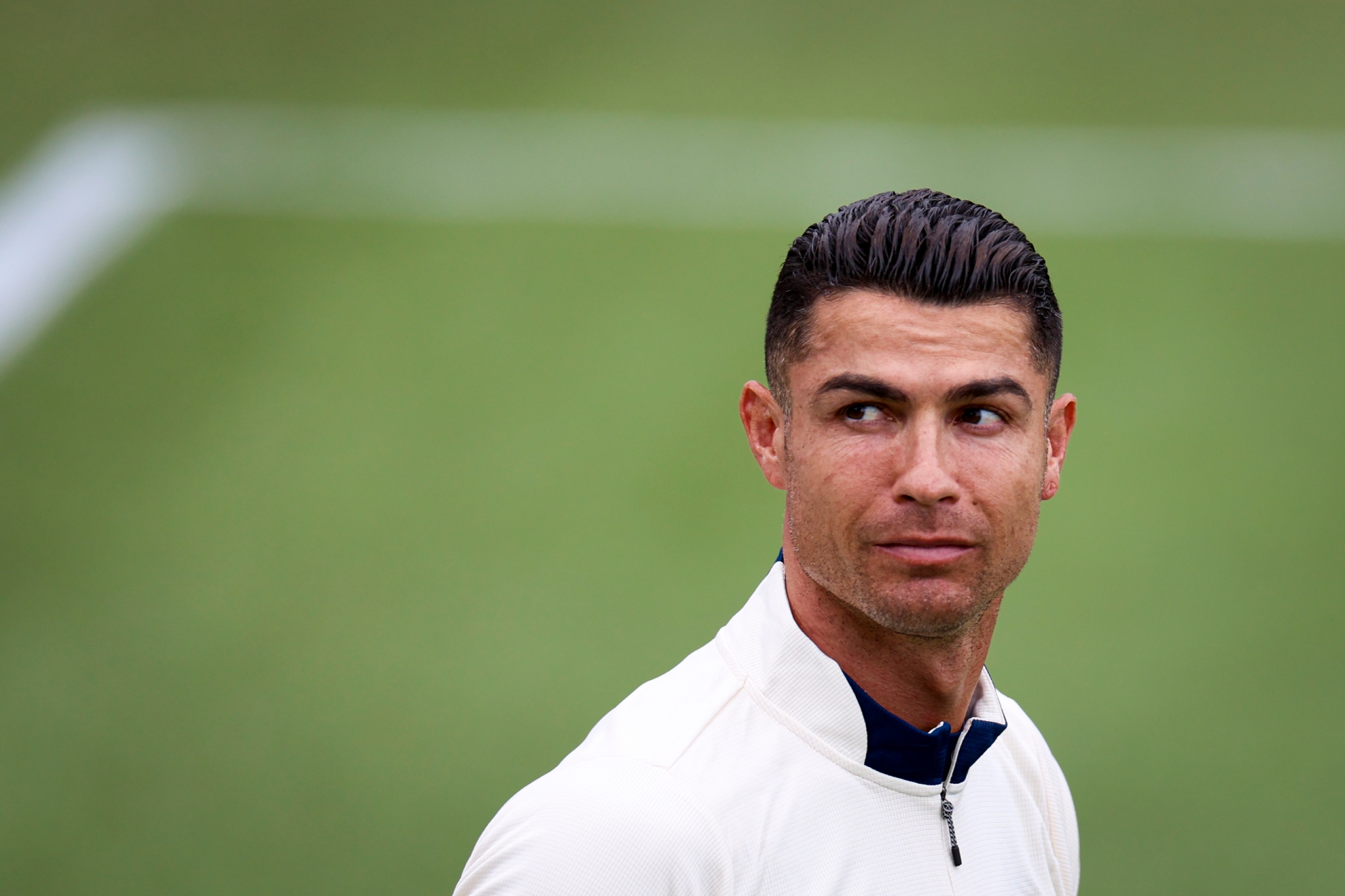 Cristiano Ronaldo, en un entrenamiento con Portugal.