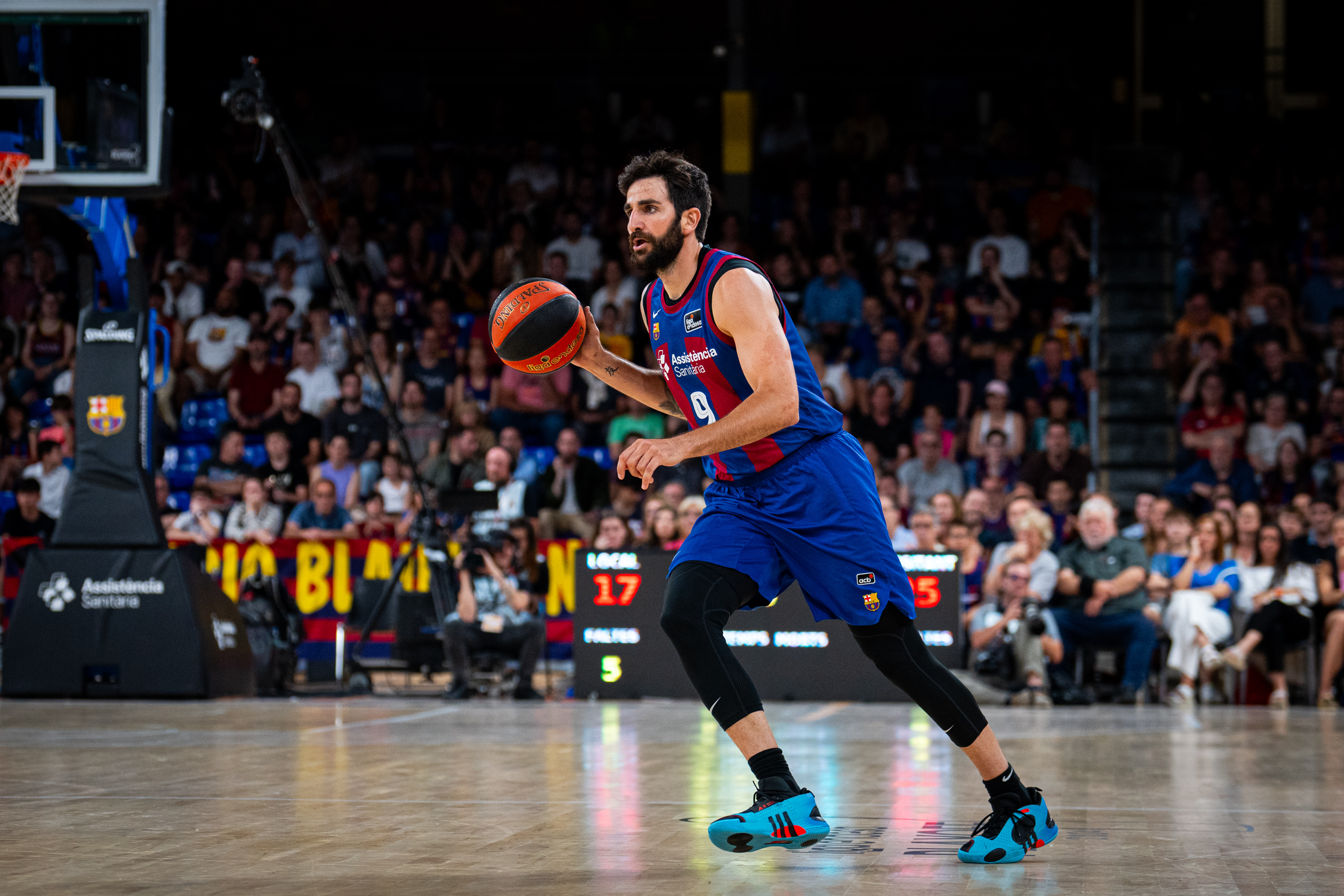 Ricky Rubio, lors de son dernier match avec Barcelone le 2 juin 2024.
