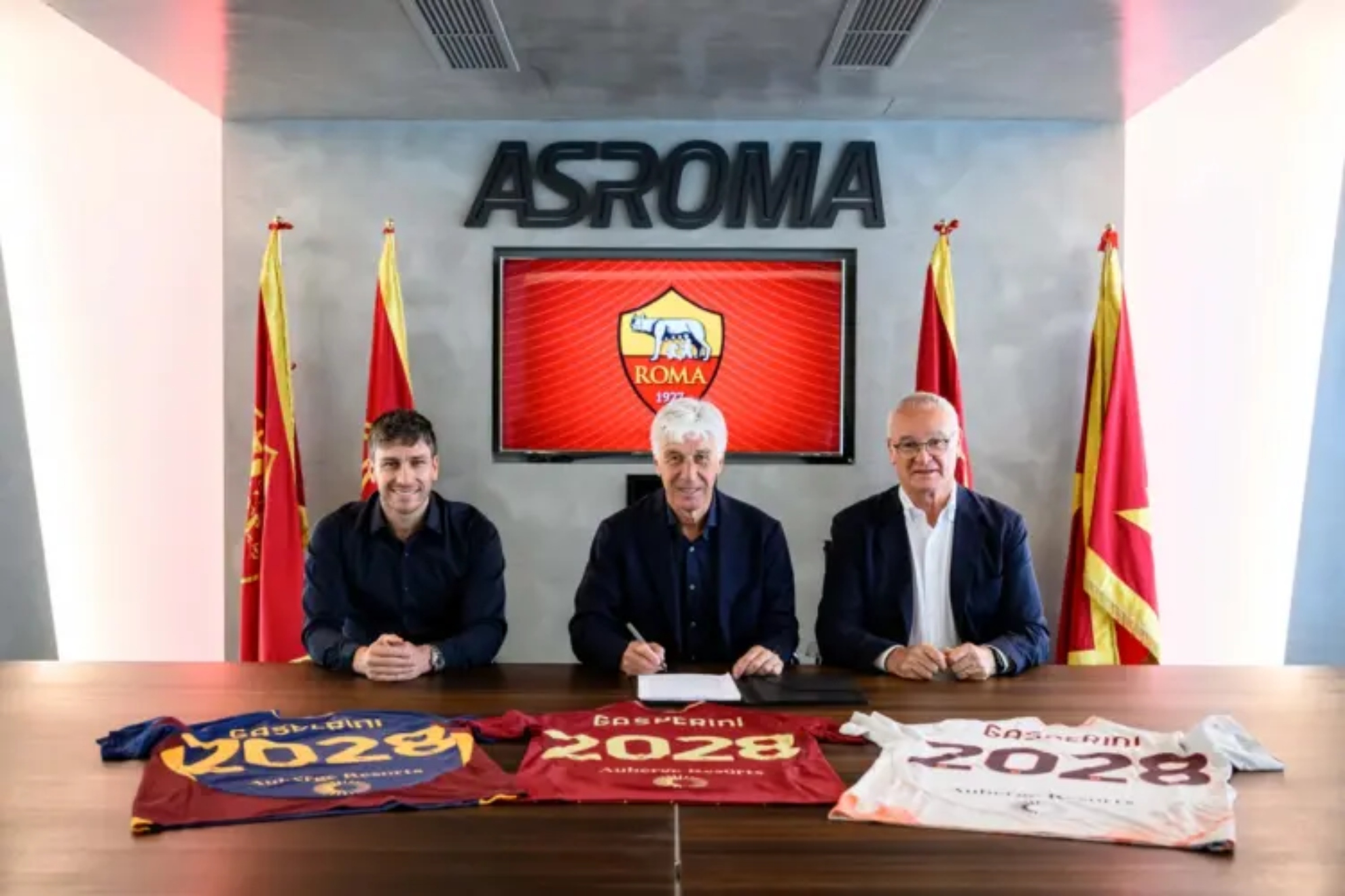 Presentazione di Gasperini con Roma