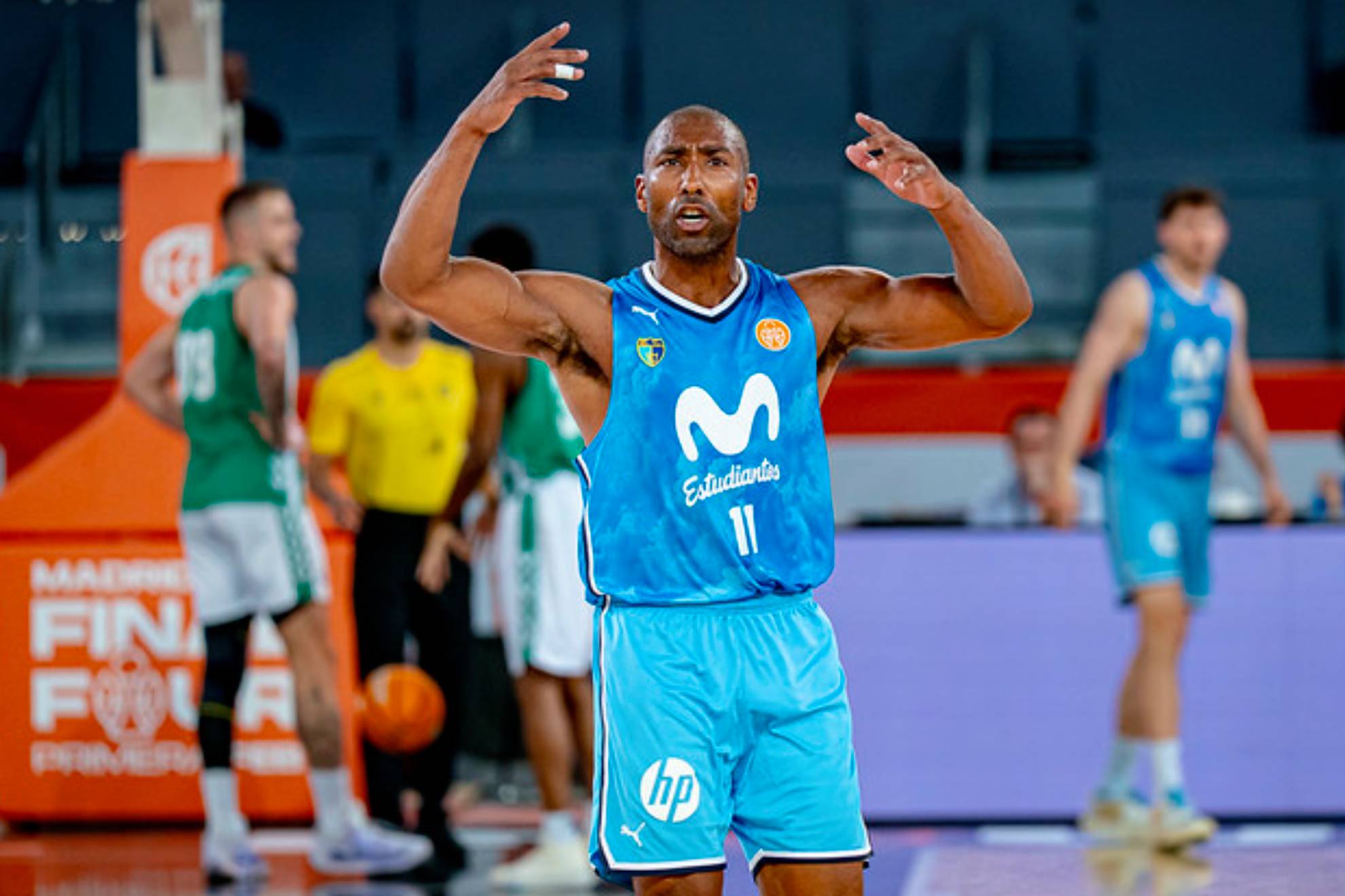 Jayson Granger, captain of Movistar Students, during the game against Real Betis.