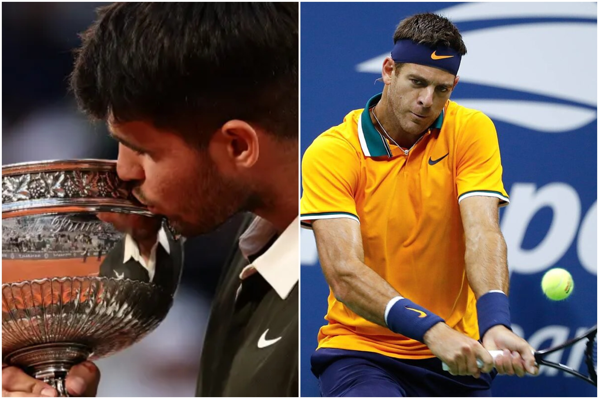 Alcaraz y Del Potro.