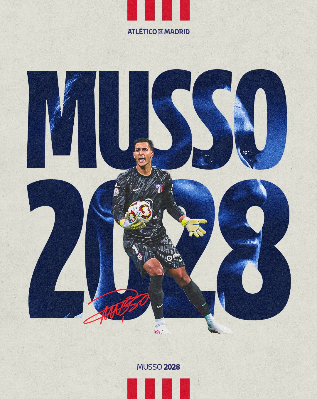 Atlético a Musso fino al 2028 Atlético a Musso fino al 2028