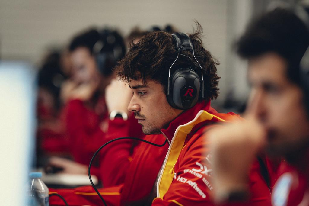 Leclerc, en unos test de este año con Ferrari en Barcelona.