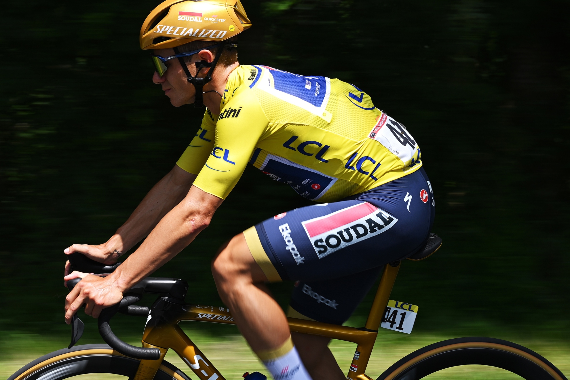 Remco Evenepoel, de amarillo en Dauphiné.