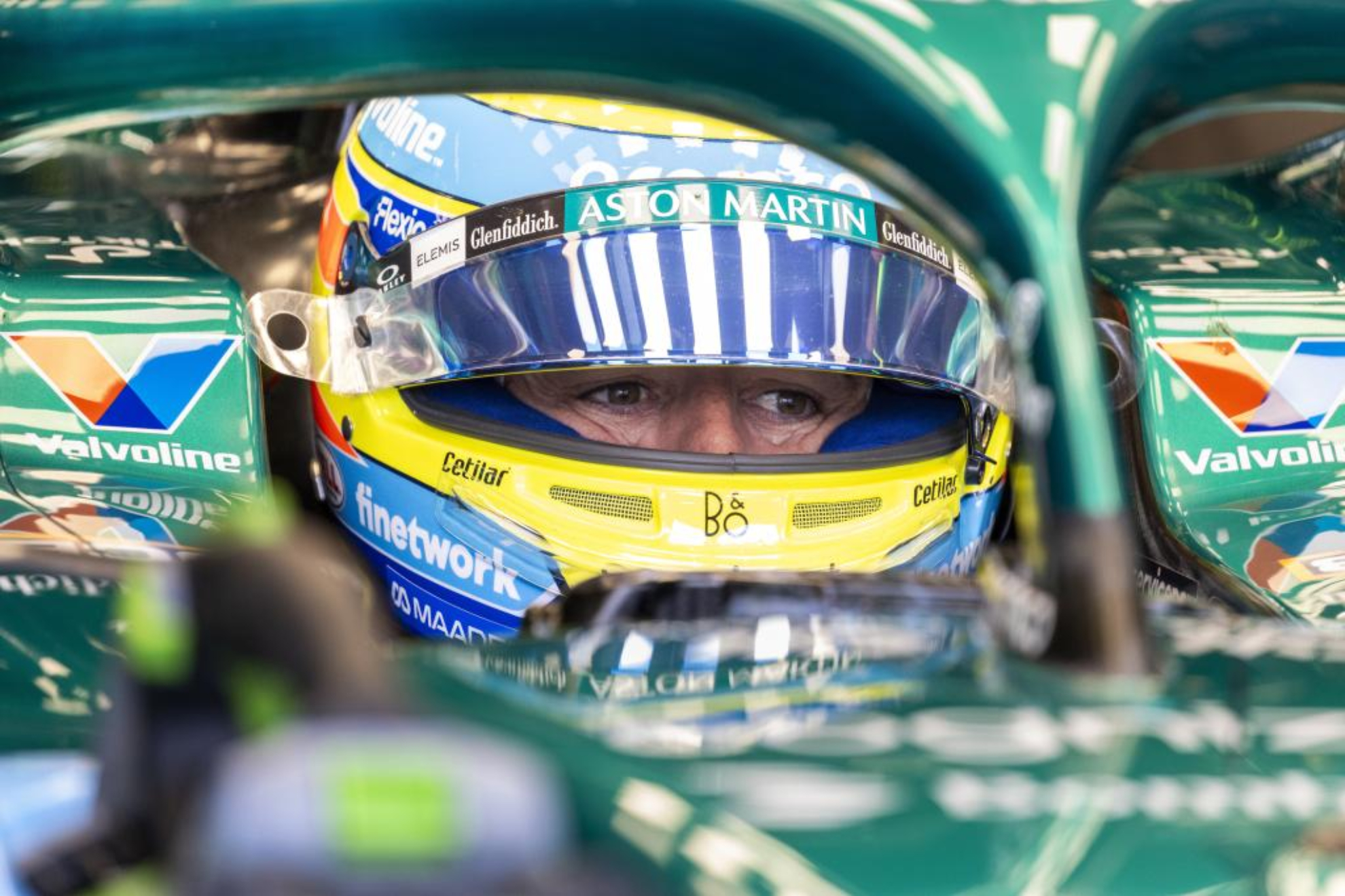 Alonso, en el Aston Martin.