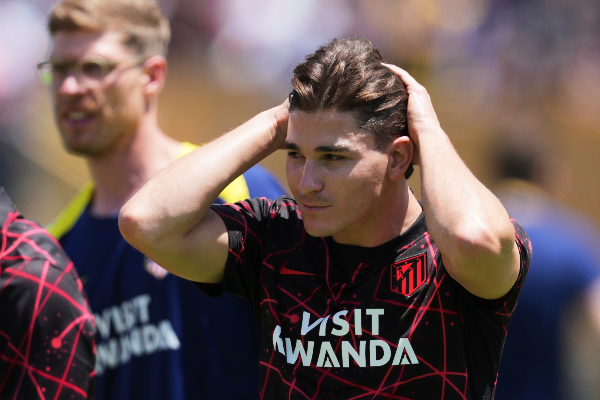 Julián Álvarez in the previous meeting between Atlético de Madrid and PSG