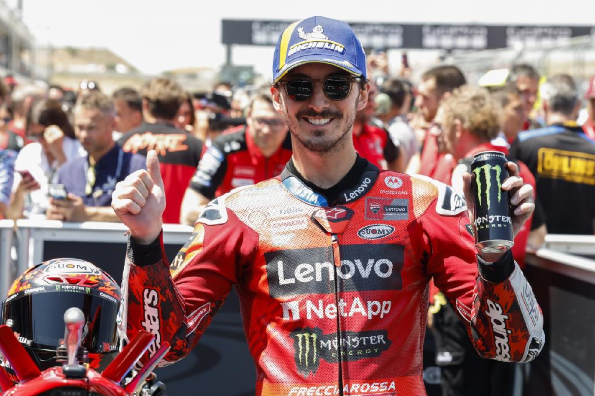 Pecco Bagnaia, en Aragón.