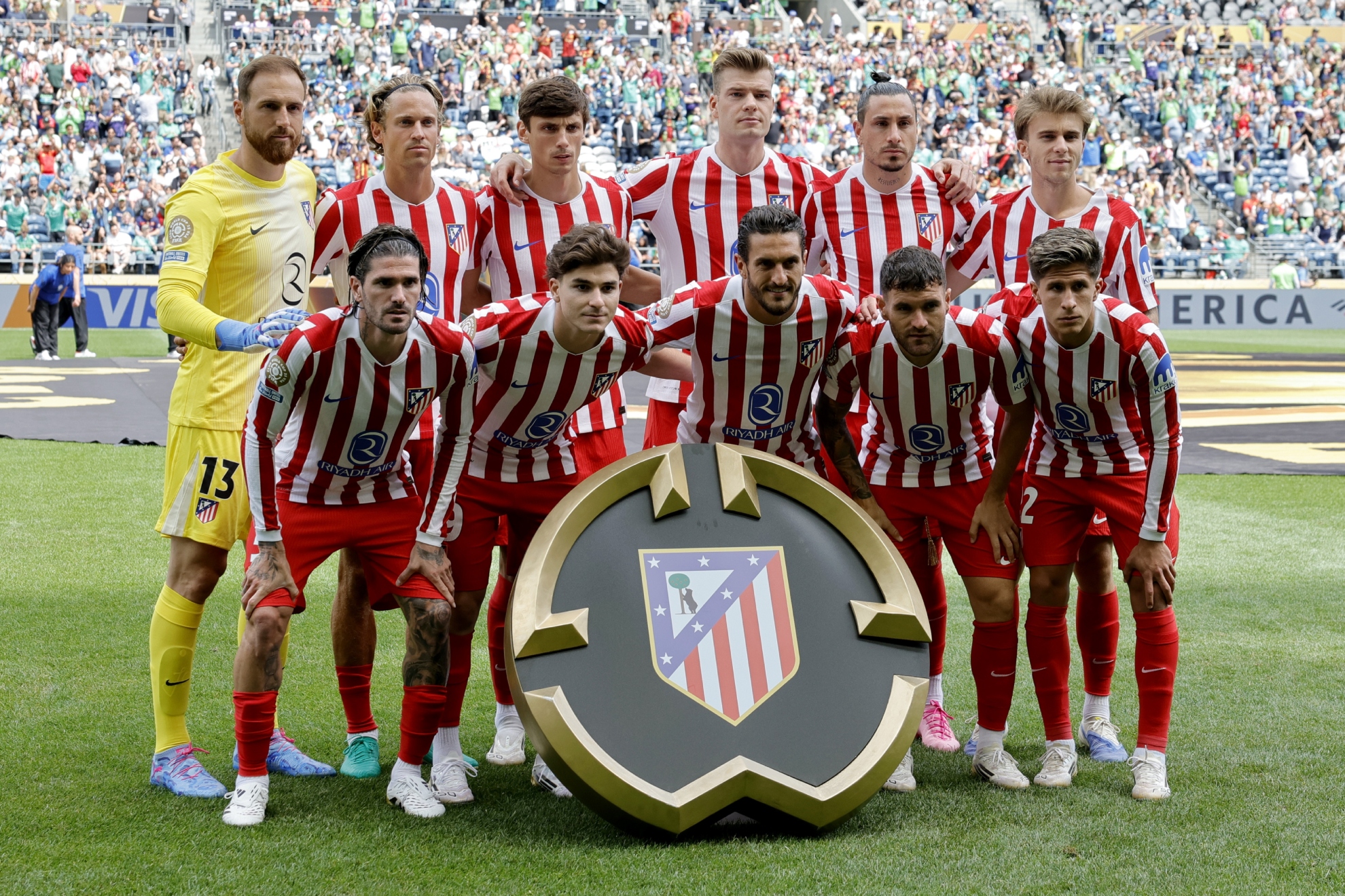 Initial eleven of Atlético before the Seattle.