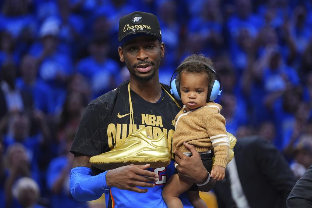 Shai Gilgeous-Alexander, after winning the championship and being crowned MVP.