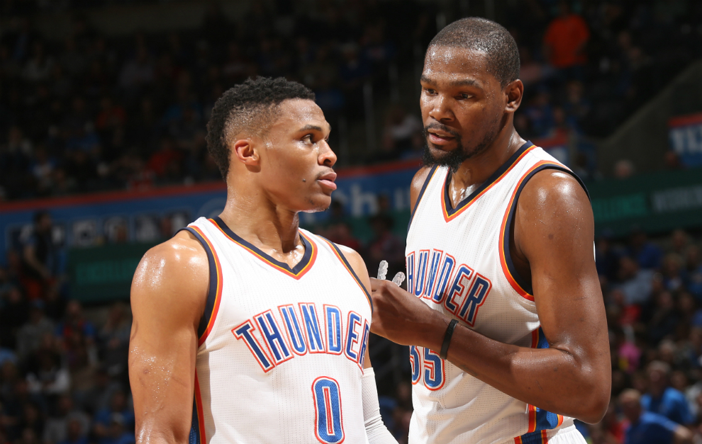 Russell Westbrook and Kevin Durant in their stage with the Thunder