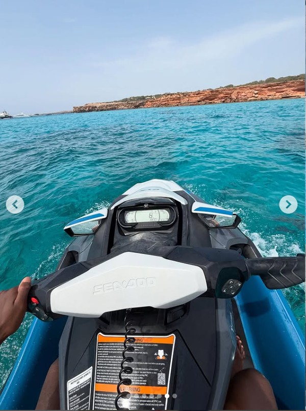 Nico, in water motorcycle