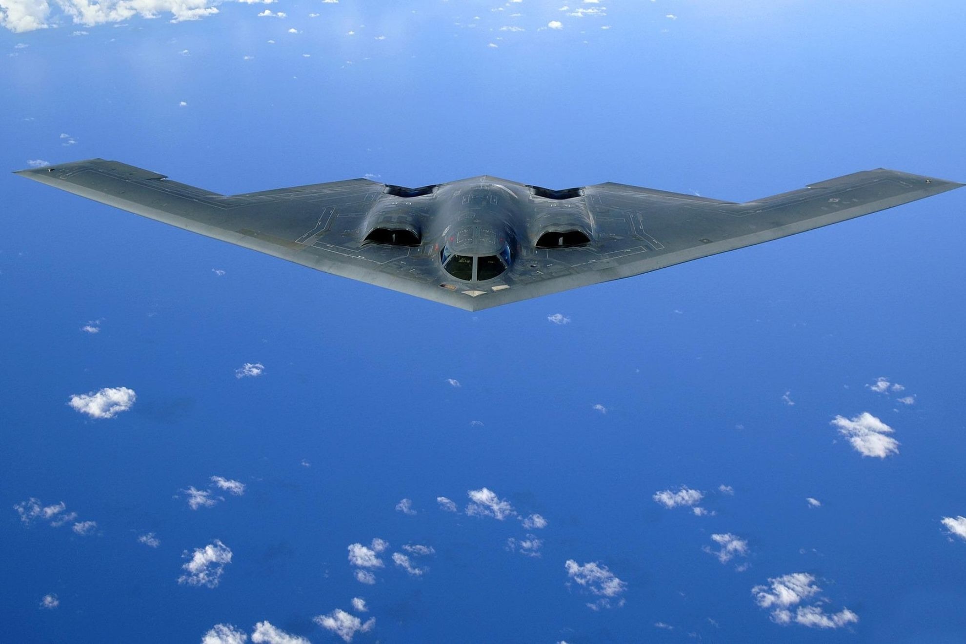 B-2 bomber, used in reality by the United States against Iran.