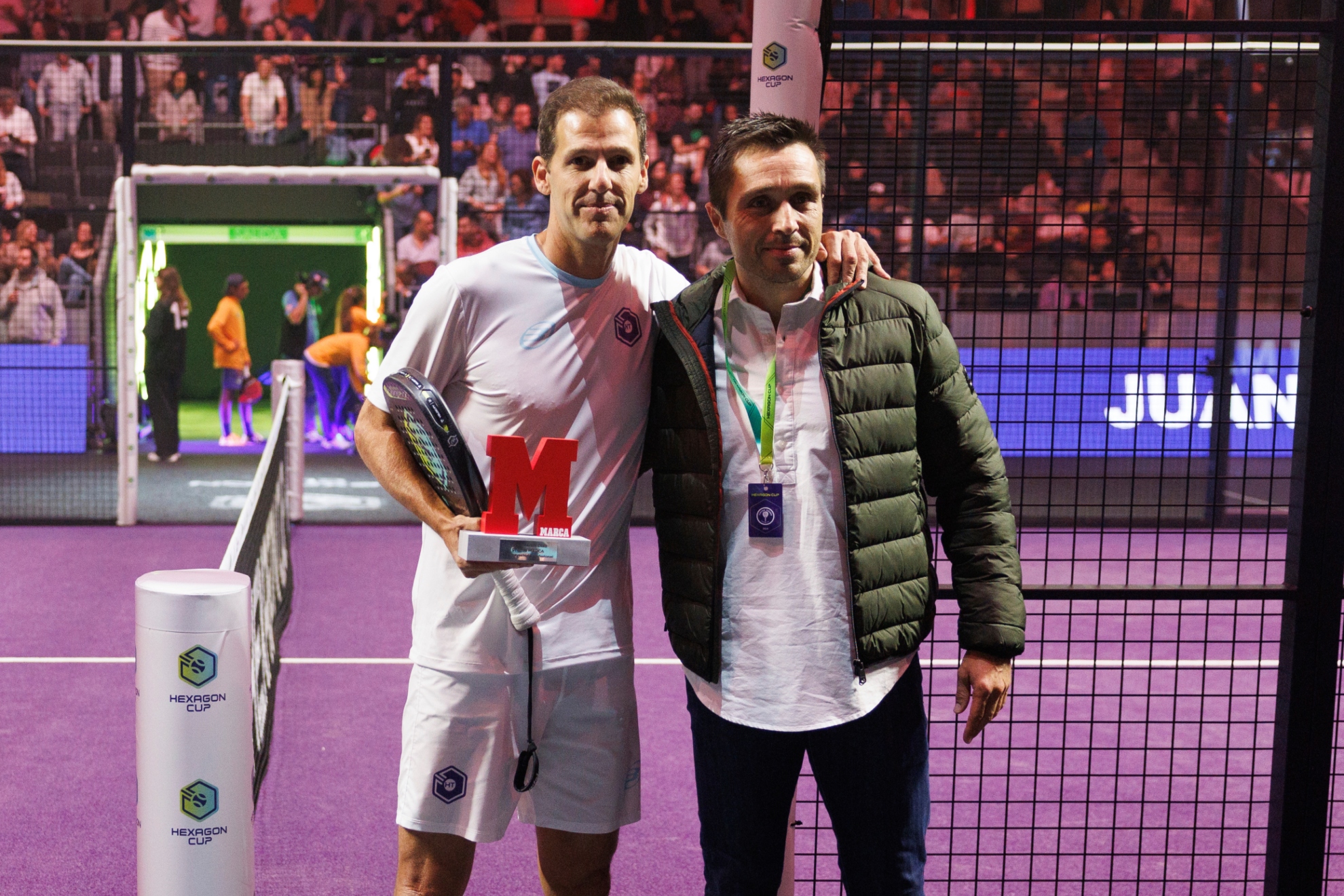 Bela and Juan Martín, in the Hexagon Cup 2024 in the tribute to the left -hander by brand.