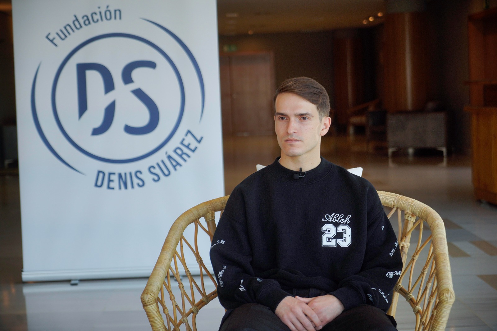 Denis Suárez durante la entrevista