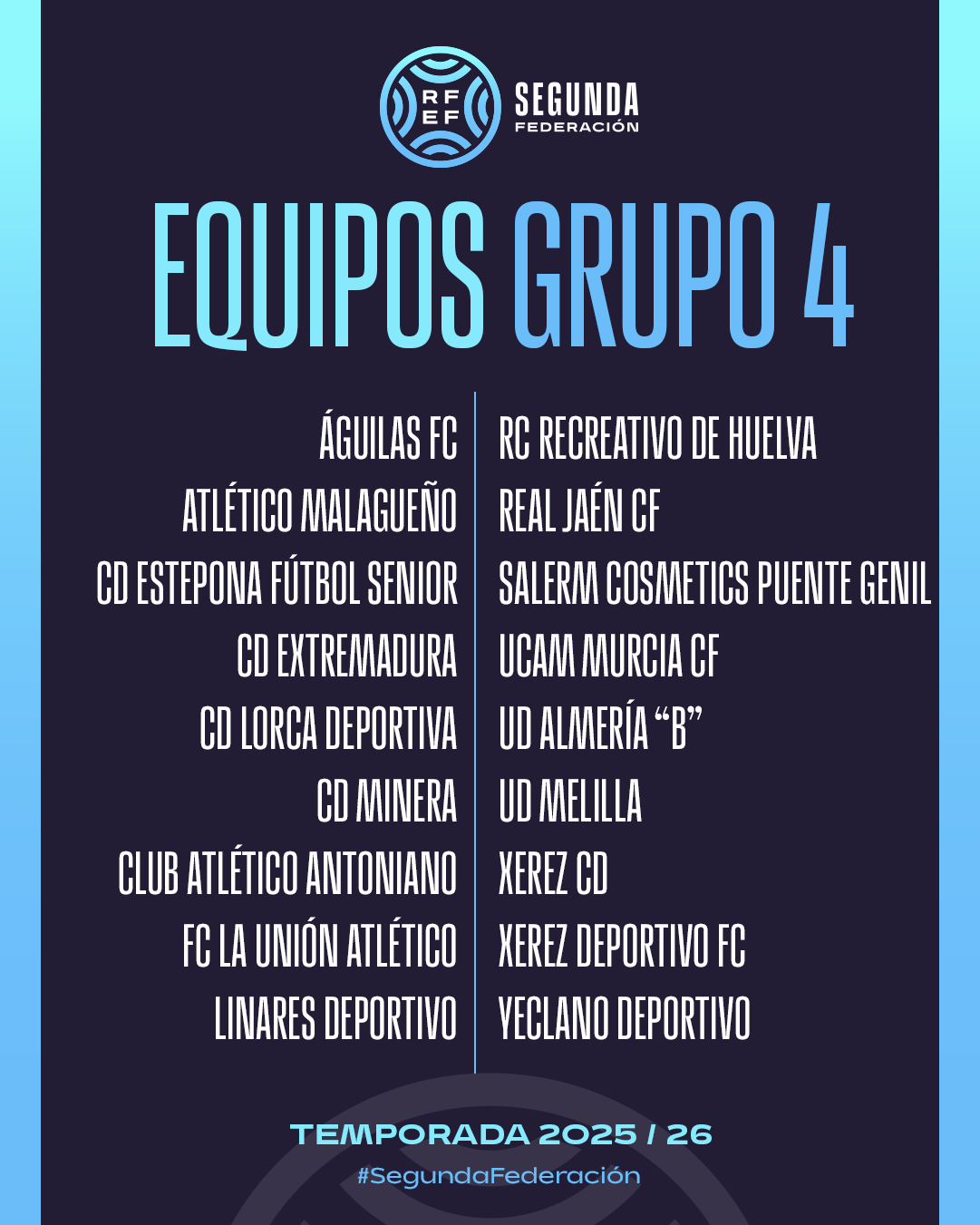 Estos son los grupos de Segunda Federación para la 2025-26