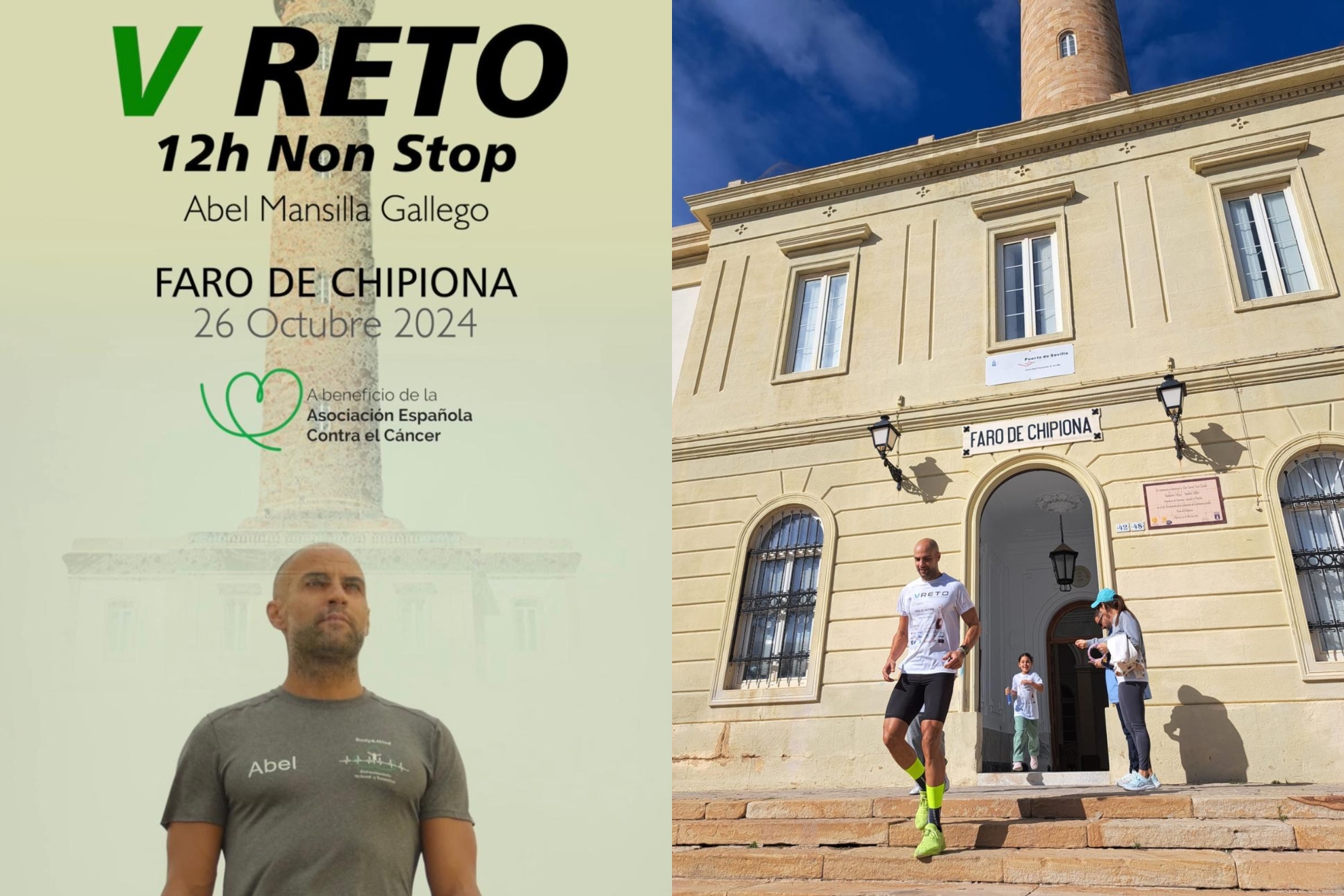 Last challenge of Abel Mansilla in the chipiona lighthouse