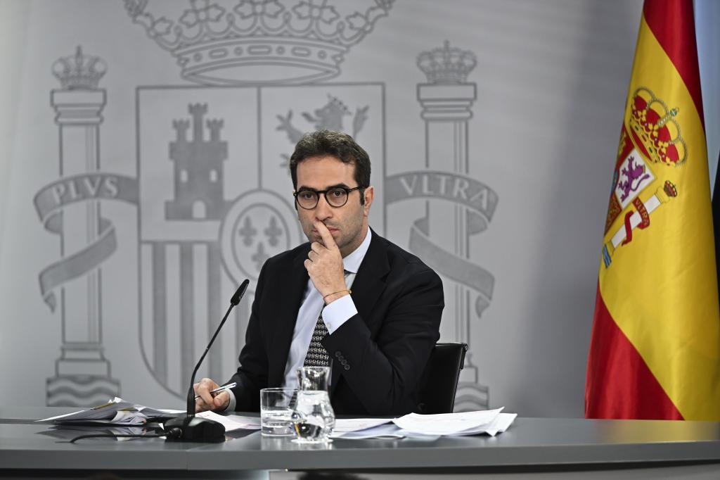 The Minister of Economy, Carlos Body, during the press conference after the meeting of the Council of Ministers.