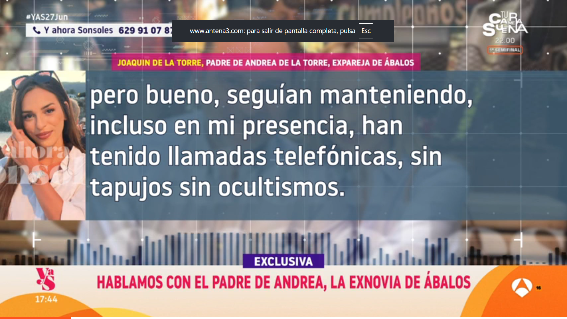 'And now Sonsoles'