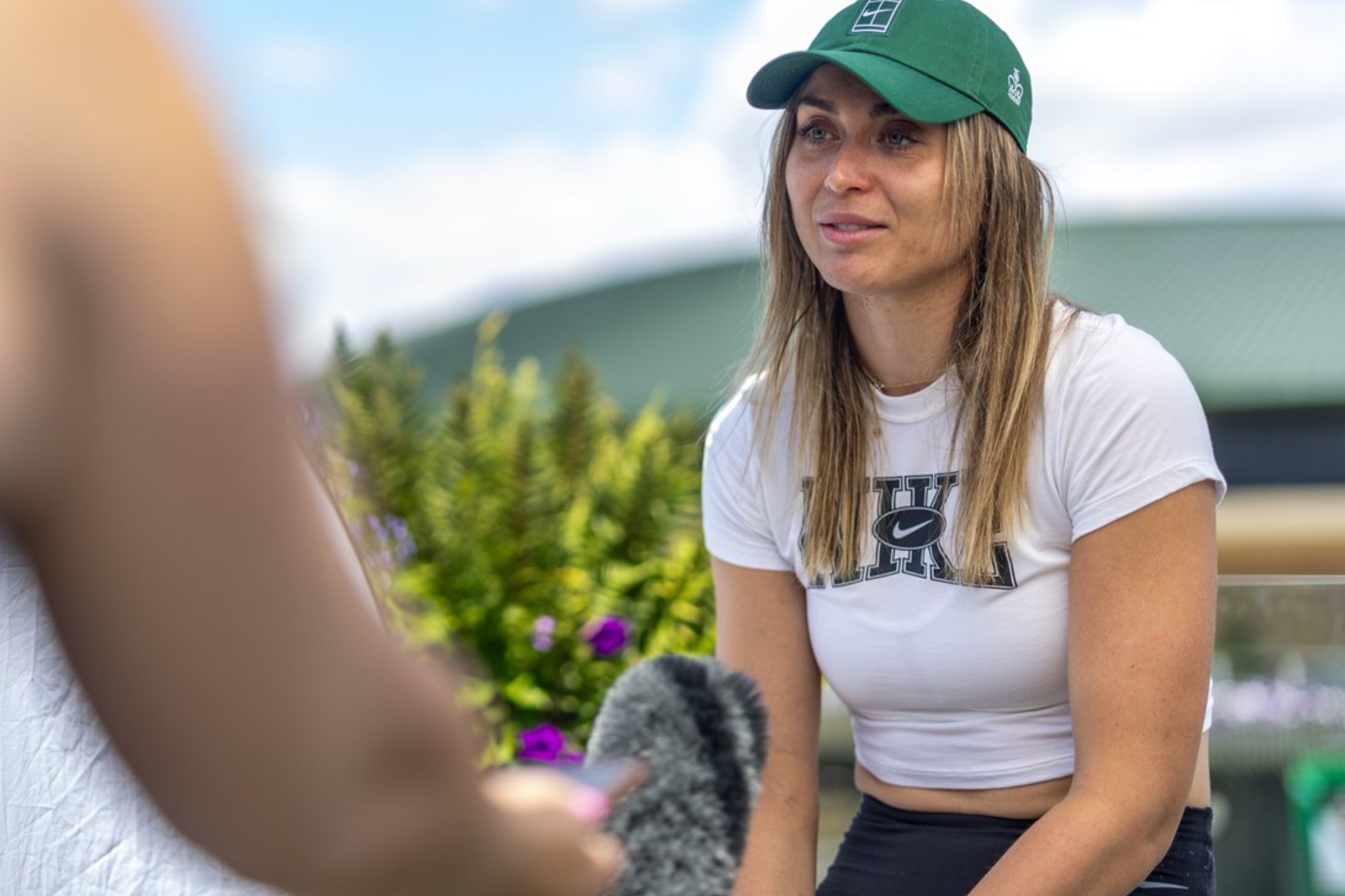 Paula Badosa, durante su comparecencia de prensa en Wimbledon.