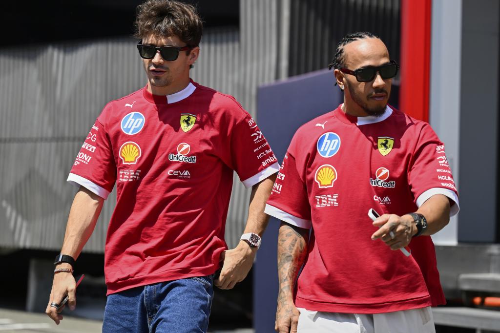 Leclerc y Hamilton.