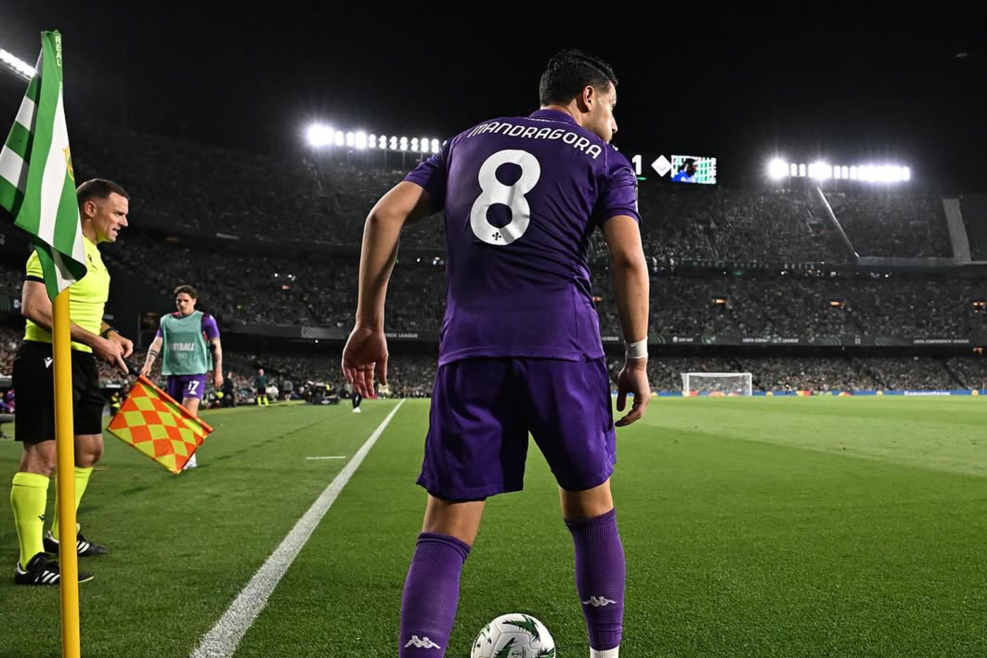 Mandragora, at the conference against Betis