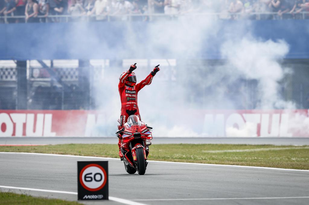 Marc Márquez, tras ganar.