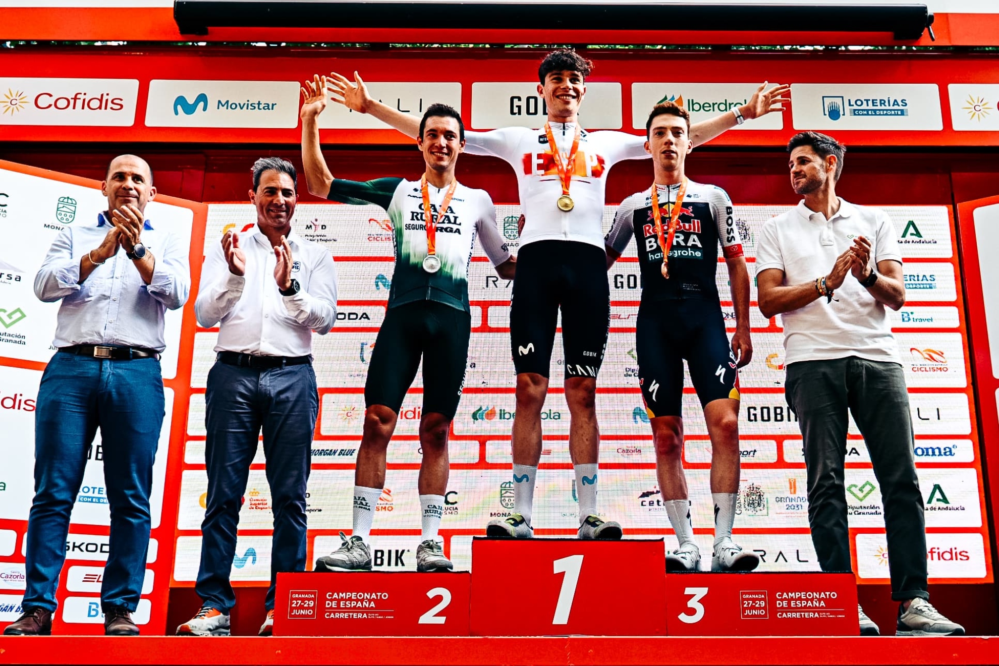 José Vicioso, en el podio de los Campeonatos.
