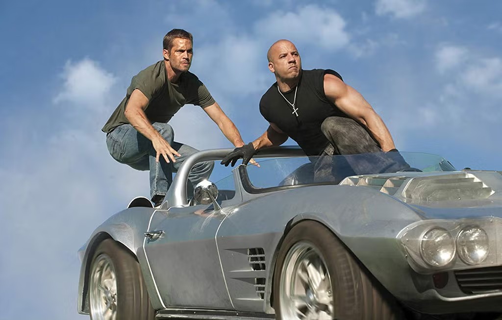 The actors Brian O'Conner and Vin Diesel.