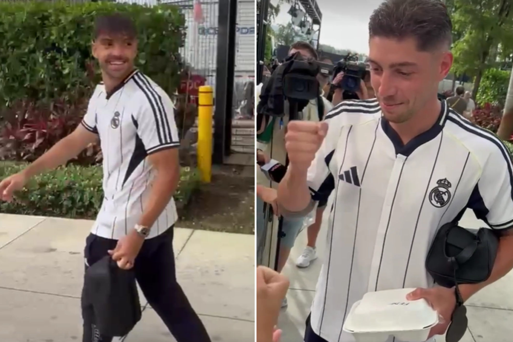 Asencio and Fede Valverde departure after the game.