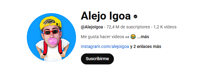 Alejo Iigaa's YouTube channel