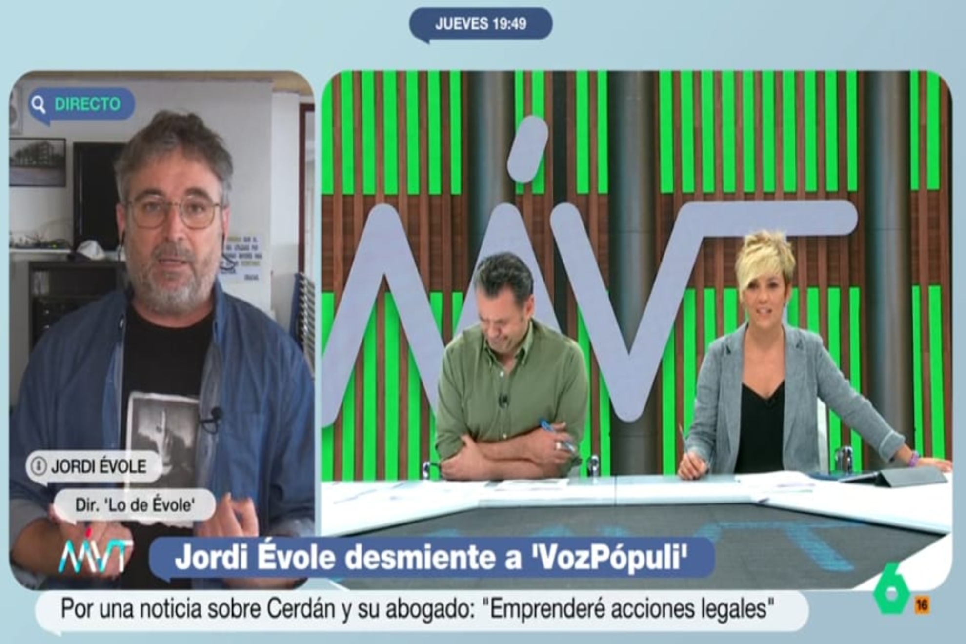 Tensión entre Jordi Évole y Cristina Pardo en 'Más Vale Tarde': "No estoy  para bromas, hoy no"