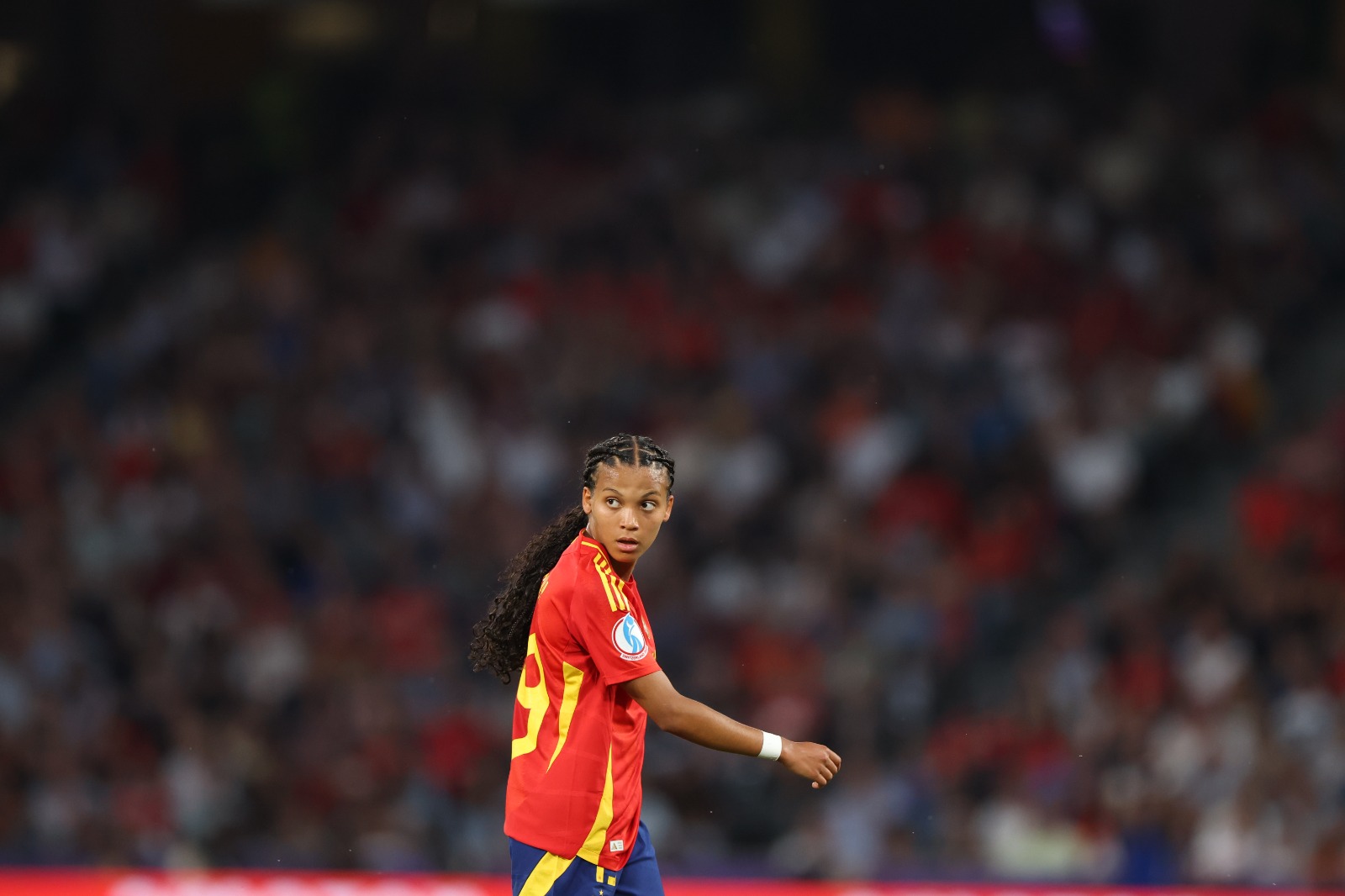 Vicky López during the Spain party against Portugal in Berna.