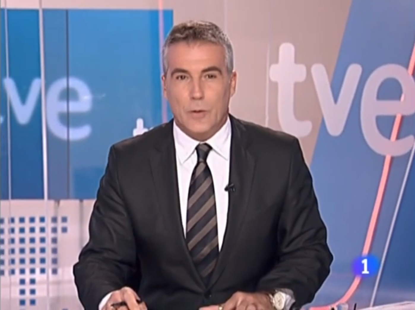David Cantero in his farewell to RTVE in 2010