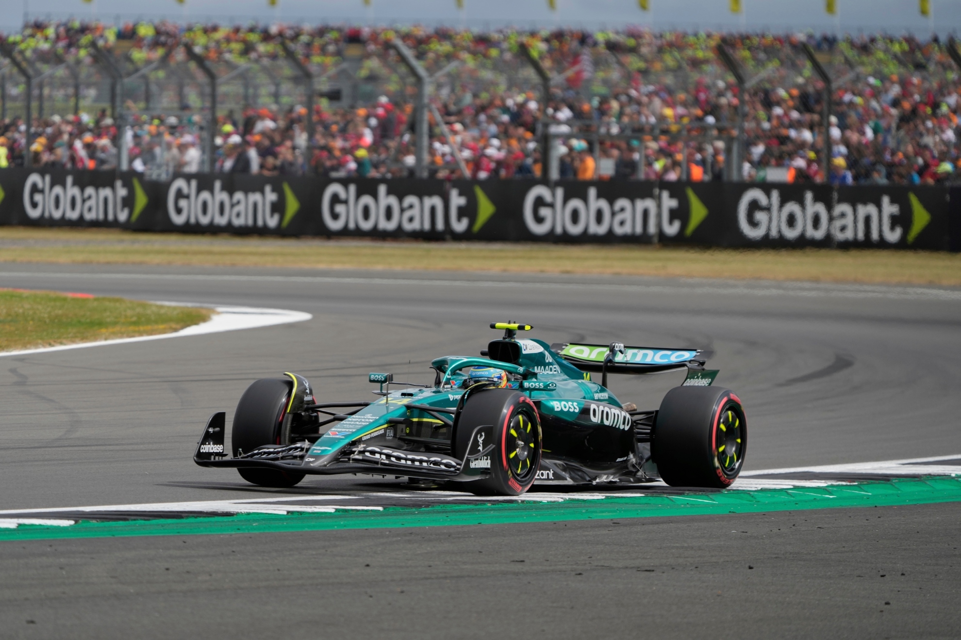 Fernando Alonso during the classification session of the GP of Great Britain.